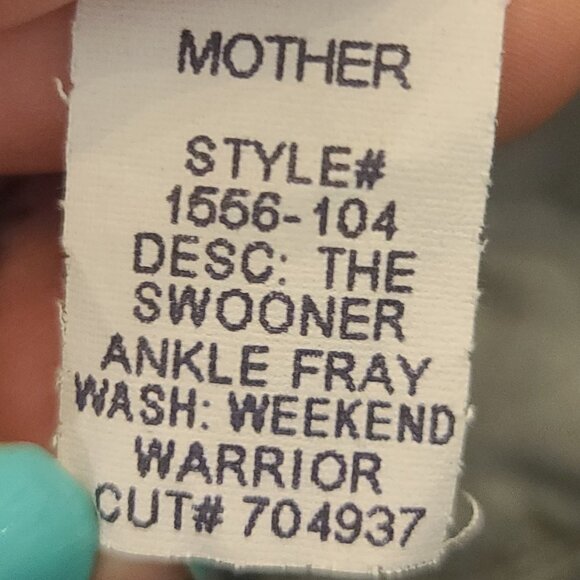 Mother The Swooner Ankle Fray Jeans Size 25 In Weekend Warrior, Distressed - Picture 14 of 16